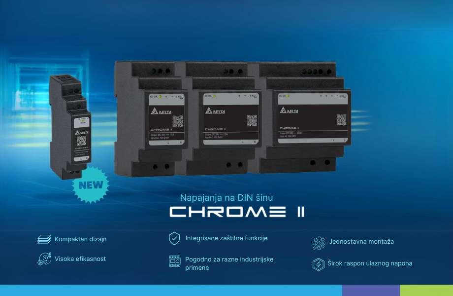 Pametno napajanje nove generacije za industriju i automatizaciju - Novi CHROME II sada u verziji od 15W