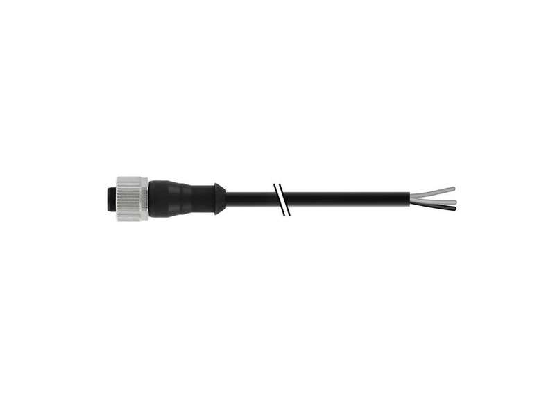 CONTRINEX Cable connector M12 Straight SOCKET 4 wires 0.34 mm2, S12-4FUG-020; 623-100-052