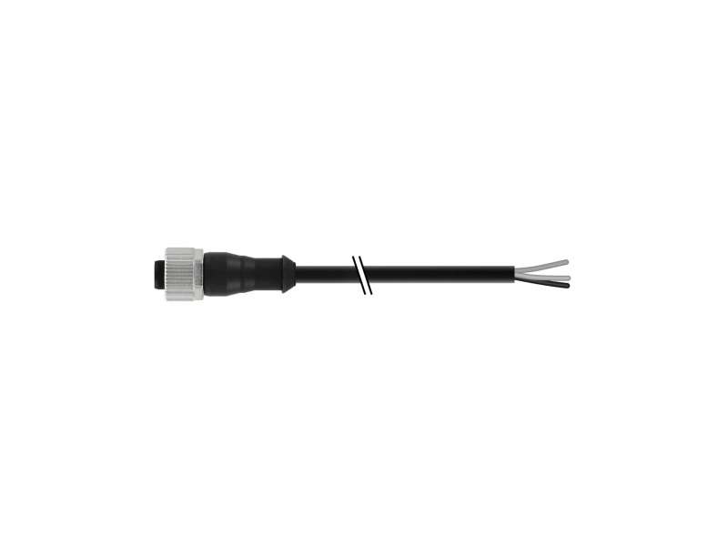 CONTRINEX Cable connector M12 Straight SOCKET 4 wires 0.34 mm2, S12-4FVG-020; 623-100-030