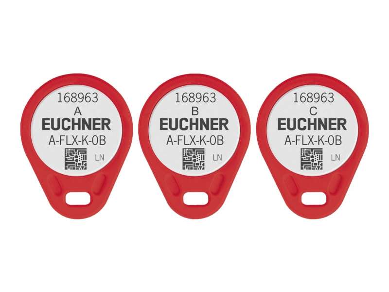 EUCHNER CKS2 Key red A-FLX-K-0B-RD-V03-168963, 3 keys per packaging unit