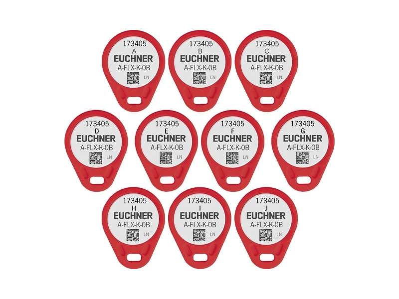 EUCHNER CKS2 Key red A-FLX-K-0B-RD-V10-173405, 10 keys per packaging unit