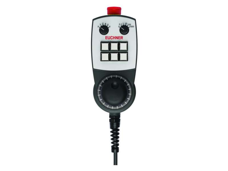 EUCHNER Hand-held pendant station HBM, EMERGENCY STOP device, pushbutton, selector switch, handwheel, HBM-111711
