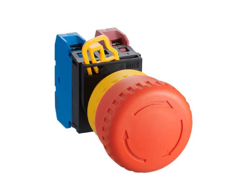 IDEC E-stop YW series, Ø22mm, Ø40mm mushr, 1NO-1NC; YW1B-V4E11R