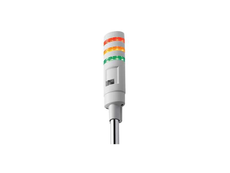 IDEC LED Tower Pole L Mount 3 Tier - red yellow green, Steady/Flashing/Alarm; LD6A-3KZQW-RYG
