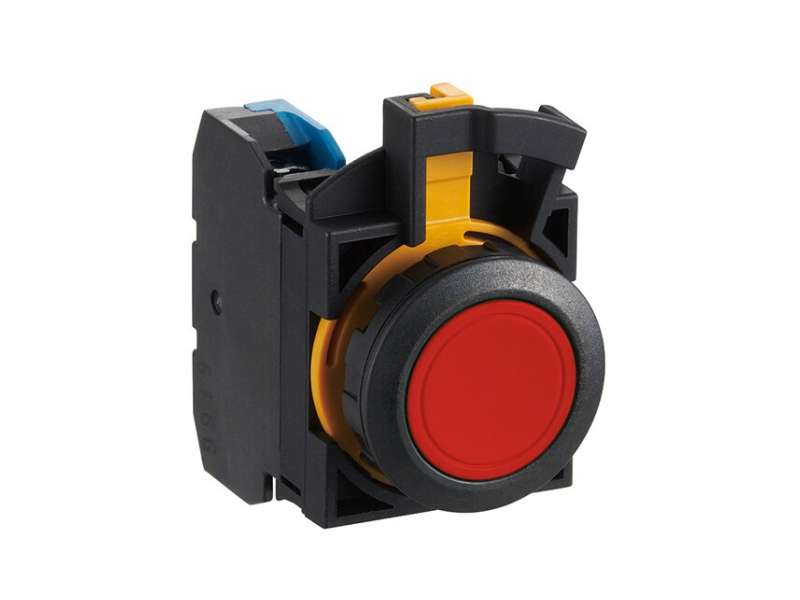 IDEC Pushbutton - non illuminated / Red Round flush Plastic bezel 1NC Momentary; CW1B-M1E01R