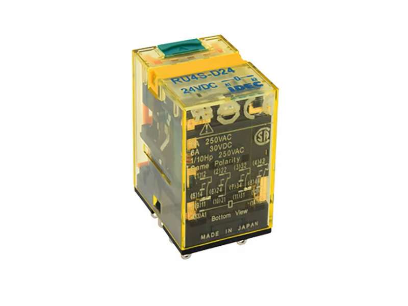 IDEC RU Universal Relay Plug-In 4PDT 6A 24VDC; RU4S-C-D24