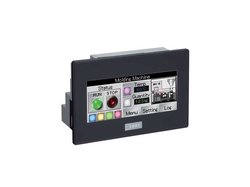 IDEC SmartAXIS Touch 3.8 PLC+HMI Color Source Output, Black; FT1A-C14SA-B