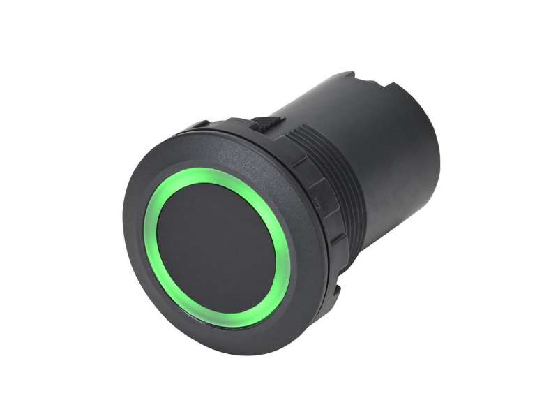 IDEC Touchless switch (Black plastic bezel, with timer), red/green; CW1H-DM1TGR-C