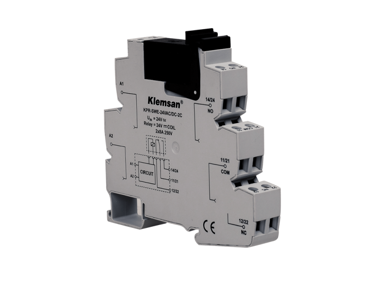 Klemsan 2 C/O PLC Relay KPR-SWE-12VAC/DC-2C; 272524