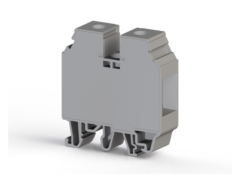 Klemsan 35mm2,screw type,single deck feed through terminal block,Insulation material PA,Grey , AVK 35 RD; 304250