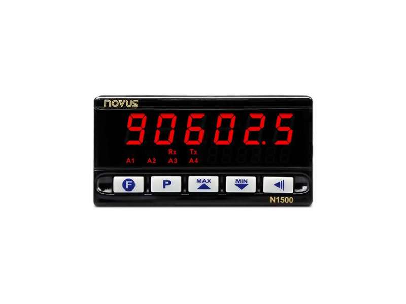 NOVUS N1500 Universal Input Panel Meter, 2 relays + 4-20 mA, 96x48 mm; 8150000100
