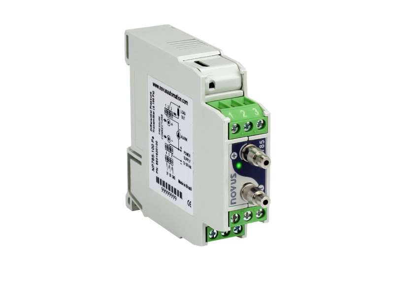 NOVUS NP785 Ultra Low Dif. pres. DIN Rail, RS485, 4-20mA or 0-10V output, ± 100 Pa (0.4 inH2O); 8801620100