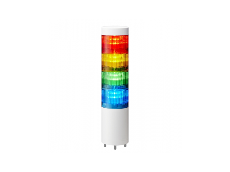 Patlite Signalni toranj LR6, Φ60, 4 nivoa (RYGB) , 24VDC; LR6-402WJNW-RYGB