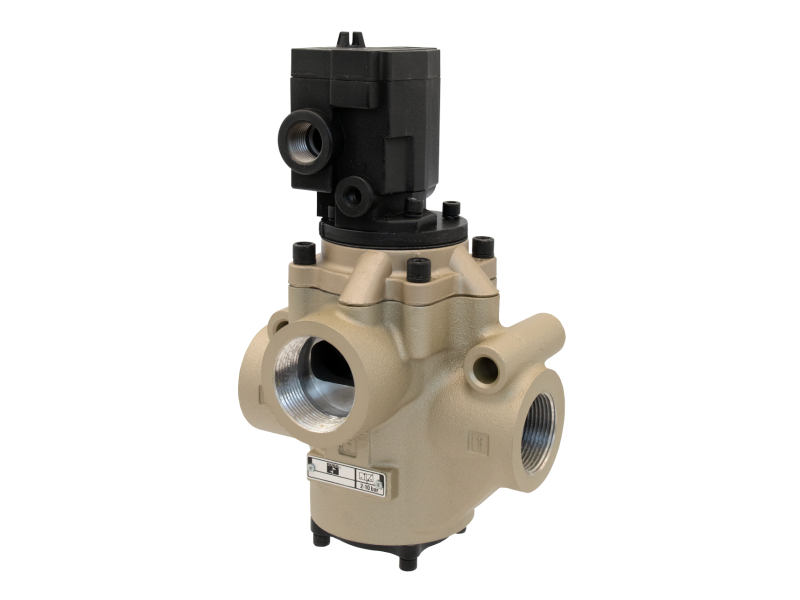 ROSS EUROPA 27 Series, 4/2 Double Direct Solenoid Valve, Normally Open, Detented, Ports (In-Out) 1/4'', NPT, Ports (Exhaust) 1/2'' NPT, 24 V