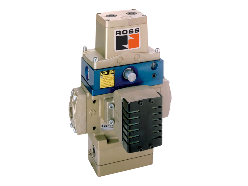 ROSS EUROPA G1PL CF8 W/LG JB SIL MAF PL N 24 VDC, Double Valves with Pneumatic L-G Monitor, Ports 1; D3573A6172W