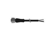 CONTRINEX Cable connector M8 Straight SOCKET 3 wires 0.25 mm2, 2m PUR, S08-3FUG-020; 605-002-369