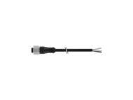 CONTRINEX Cable connector standard M12 Straight SOCKET 4 wires 0.34 mm2 2m NO LED, S12-4FVG-020-NNLN; 605-002-054