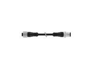 CONTRINEX Cable connector standard M12+M12 Straight Straight SOCKET + PLUG 4 wires 0.34 mm2 2m NO LED, S12-4FVG-020-NNLN-12MG; 605-002-057