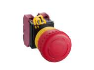 IDEC E-stop (illuminated) YW series, Ø22mm, Ø40mm mushr, 1NC, LED 24V AC/DC; YW1L-V4E01Q4R