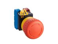 IDEC E-stop YW series, Ø22mm, Ø40mm mushr, 1NO-1NC; YW1B-V4E11R