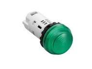 IDEC Pilot light / YW series, Ø30mm dome pilot light /extended button, Plastic bezel , Unibody Green 230/240V AC/DC; YW1P-2UQM3G