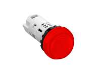IDEC Pilot light / YW series, Ø30mm dome pilot light /extended button, Plastic bezel , Unibody Red 230/240V AC/DC; YW1P-2UQM3R