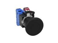 IDEC Pushbutton - non illuminated / HW series, Momentary, Ø40 mm Mushroom , Ø29 Round plastic (black) bezel, round button, 1 x NO 0 x