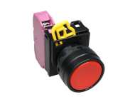 IDEC Pushbutton - non illuminated / YW series, Ø30mm button, Momentary, Plastic bezel , 0NO, 1NC Red; YW1B-M1E01R