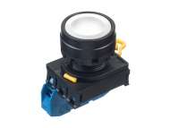 IDEC Pushbutton - non illuminated / YW series, Ø30mm button, Momentary, Plastic bezel , 1NO, 0NC White; YW1B-M1E10W