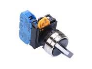 IDEC Selector switches - non illuminated / YW series, 2 positions maintained, Metal bezel, 1NO, 0NC; YW4S-2E10