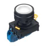 IDEC Pushbutton - non illuminated / YW series, Ø30mm button, Momentary, Plastic bezel , 1NO, 0NC White; YW1B-M1E10W - slika 1